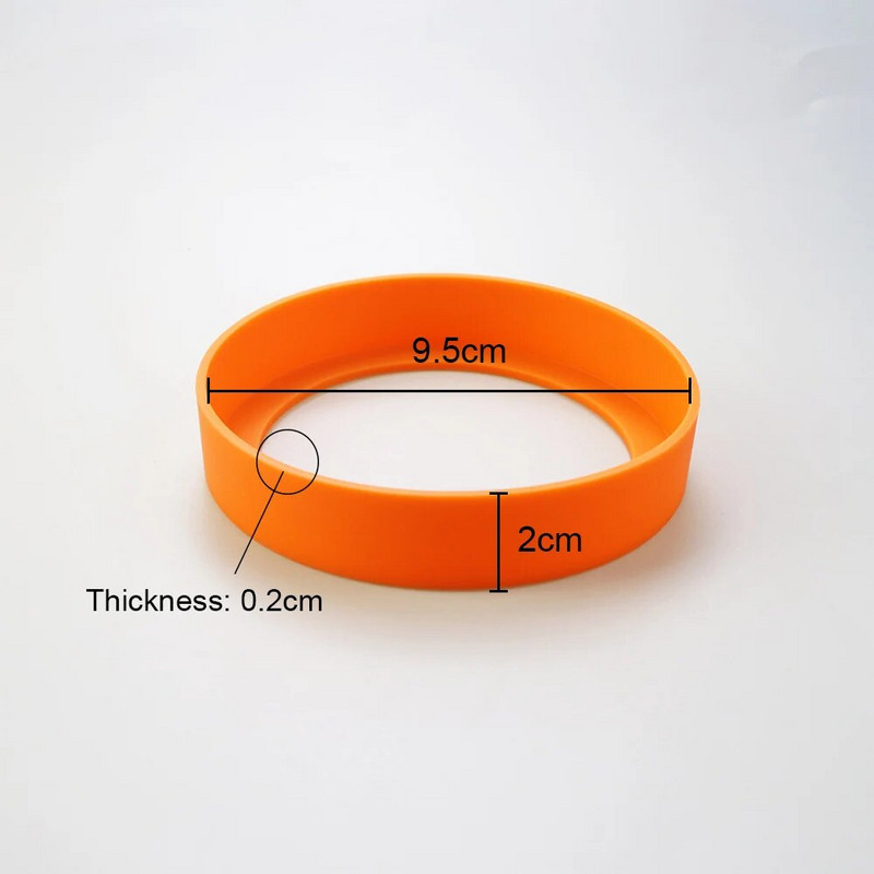 28 szín 9,5 cm-es szilikon poháralátét csésze alsó fedél csésze alsó gyűrű alátét hüvely 95 mm-es termosz kopásálló hüvely