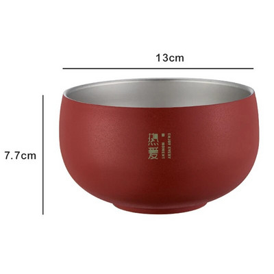 Ramen Bowl Tablewar Комплект от неръждаема стомана Двуслойна топлоизолация в японски стил Кухненски прибори с голям капацитет