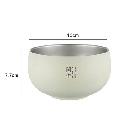 Ramen Bowl Tablewar Комплект от неръждаема стомана Двуслойна топлоизолация в японски стил Кухненски прибори с голям капацитет