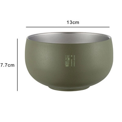 Ramen Bowl Tablewar Комплект от неръждаема стомана Двуслойна топлоизолация в японски стил Кухненски прибори с голям капацитет