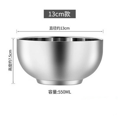 304 удебелени купи от неръждаема стомана, против изгаряне, купа за рамен, голям капацитет, супа, контейнери за храна, кухненски съдове и прибори за дома