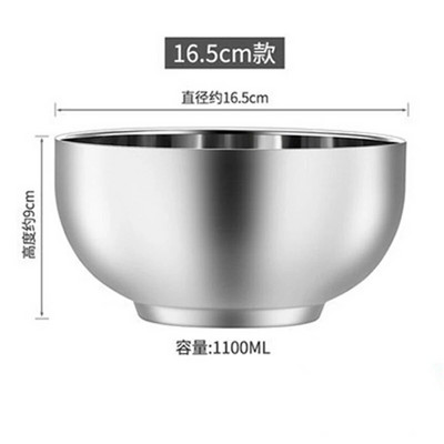 304 удебелени купи от неръждаема стомана, против изгаряне, купа за рамен, голям капацитет, супа, контейнери за храна, кухненски съдове и прибори за дома