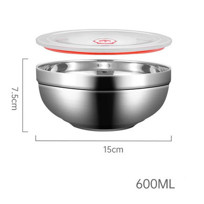 304 удебелени купи от неръждаема стомана, против изгаряне, купа за рамен, голям капацитет, супа, контейнери за храна, кухненски съдове и прибори за дома