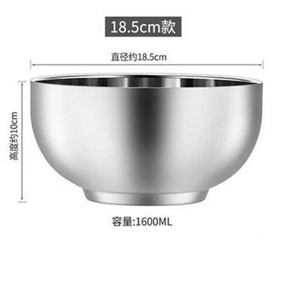 304 удебелени купи от неръждаема стомана, против изгаряне, купа за рамен, голям капацитет, супа, контейнери за храна, кухненски съдове и прибори за дома