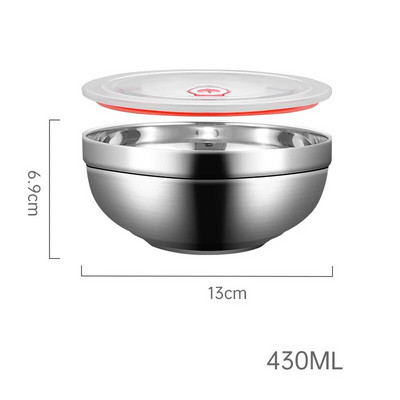 304 удебелени купи от неръждаема стомана, против изгаряне, купа за рамен, голям капацитет, супа, контейнери за храна, кухненски съдове и прибори за дома