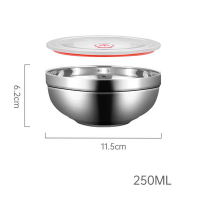 304 удебелени купи от неръждаема стомана, против изгаряне, купа за рамен, голям капацитет, супа, контейнери за храна, кухненски съдове и прибори за дома