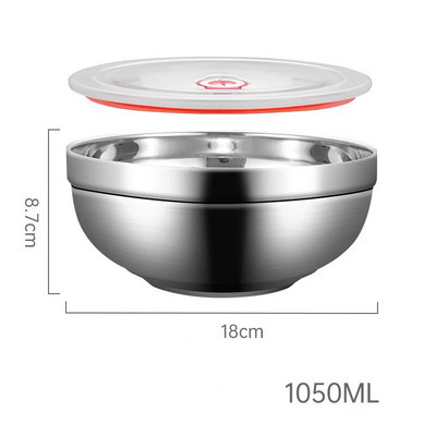 304 удебелени купи от неръждаема стомана, против изгаряне, купа за рамен, голям капацитет, супа, контейнери за храна, кухненски съдове и прибори за дома