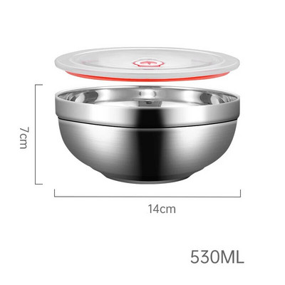 304 удебелени купи от неръждаема стомана, против изгаряне, купа за рамен, голям капацитет, супа, контейнери за храна, кухненски съдове и прибори за дома