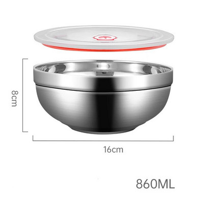 304 удебелени купи от неръждаема стомана, против изгаряне, купа за рамен, голям капацитет, супа, контейнери за храна, кухненски съдове и прибори за дома