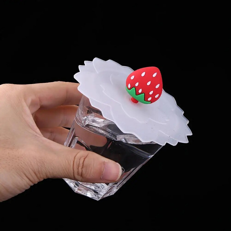 Csészehuzat Aranyos szilikon csésze fedő magas hőmérsékletnek ellenálló, lezárt csészék Fedők teásbögre csészék Szívótömítés kupak átmérő10