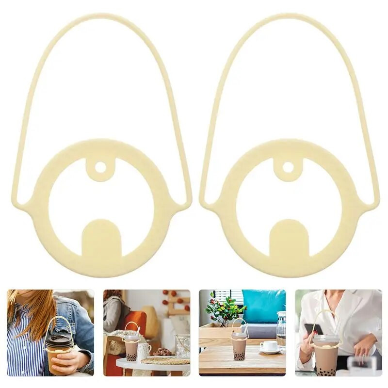 Hordozható kávéscsésze hordszíjak Szilikon kötél Újrafelhasználható pohárhuzat Kihangosító heveder Italos bögre markolat Tej Teahordozó Tartó