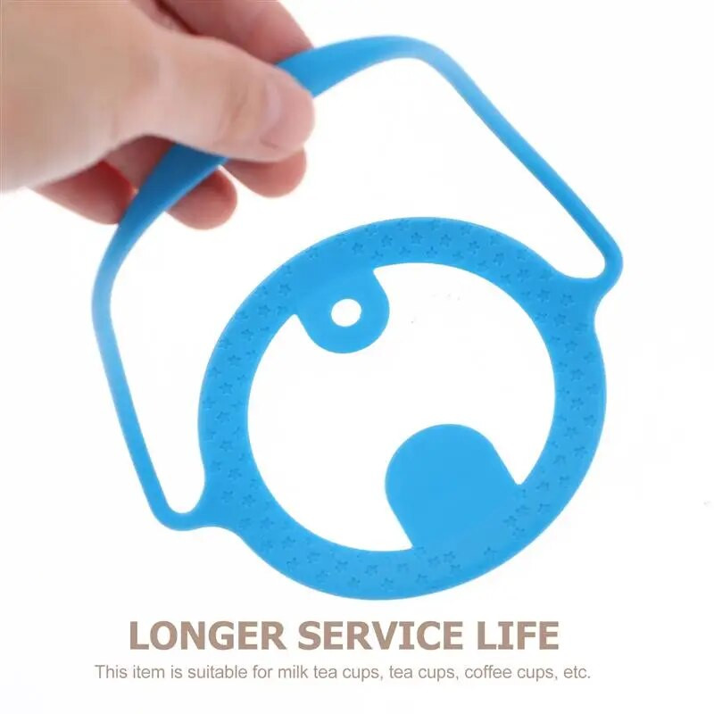 Hordozható kávéscsésze hordszíjak Szilikon kötél Újrafelhasználható pohárhuzat Kihangosító heveder Italos bögre markolat Tej Teahordozó Tartó