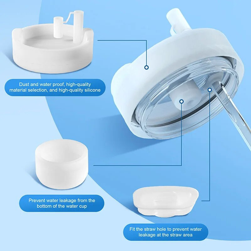 Szilikon kiömlésgátló dugó Stanley csészéhez 2,0 40 oz pohártartozékok szalma sapka fedél kiömlésgátló szivárgásgátló alátét