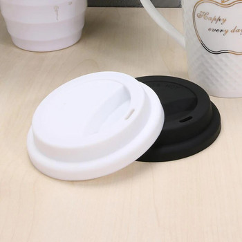 1PC 9cm Универсални силиконови разтегливи капаци за многократна употреба Чаши Чаши за кафе Капаци за чаши за пиене Изолация против прах Капаци за чаши Уплътнителни капаци