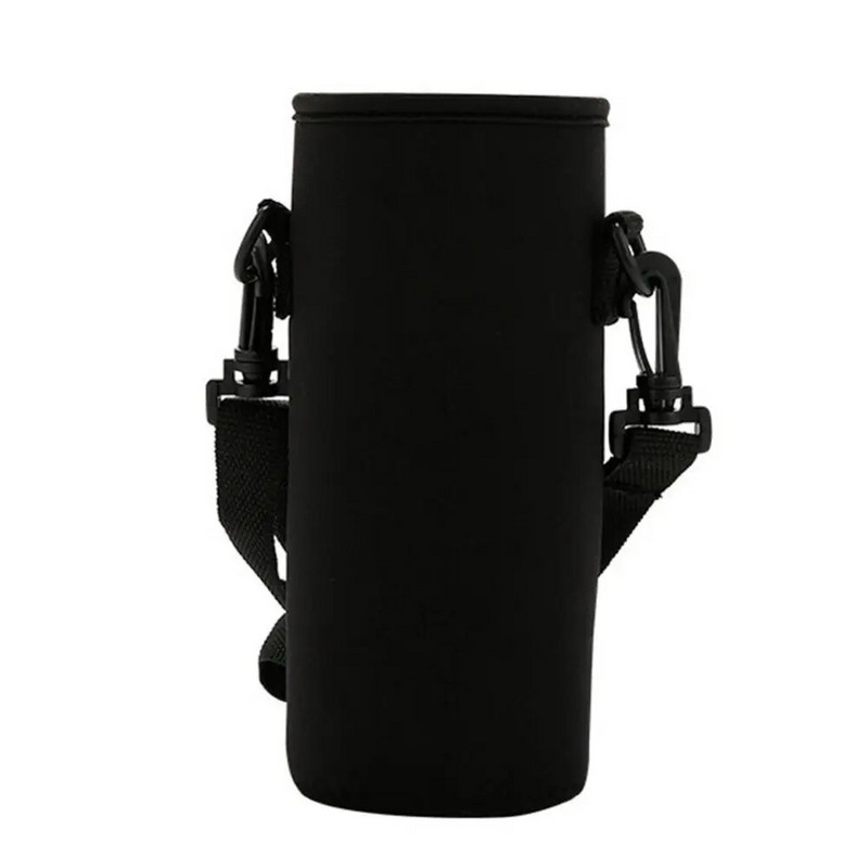 Hordozható vizespalack hordozó szigetelt pohártakaró táskatartó tasak pántos sportpalack fedőkkel