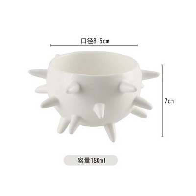 Чисто бяла керамична посуда, Чаша за морски таралеж, Задушена торта, Десерт, Сладка супа, Купа за здраве, Купа с плодове, Ресторант, Кухня