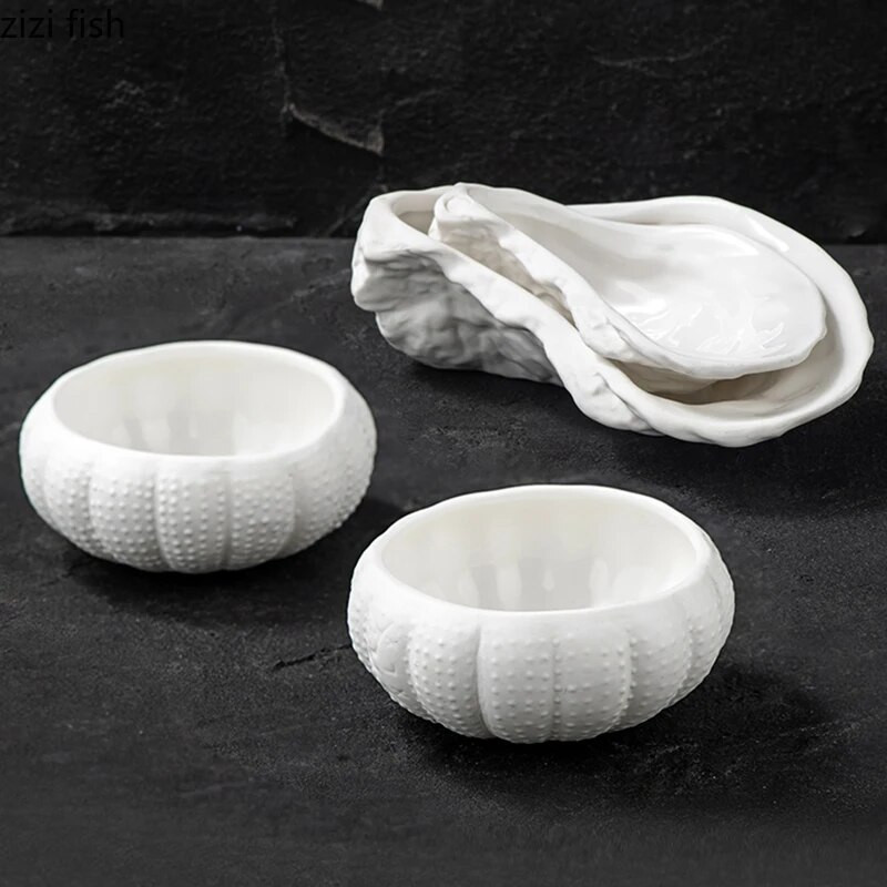 Szabálytalan alakú kerámia fűszeres tányér egyszínű evőeszközök vacsoratányérok Egyszerű étterem levesestál Fűszertál Fűszertál