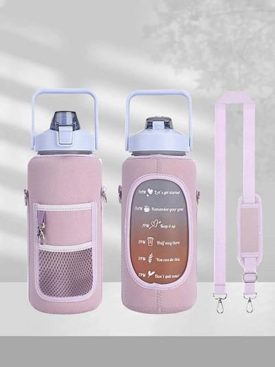 1 db - Vizes palacktakaró táska tasak állítható pántokkal Neoprén víztasak tartó vállpánt palackhordozó szigetelő