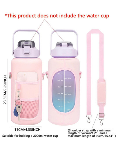 1 db - Vizes palacktakaró táska tasak állítható pántokkal Neoprén víztasak tartó vállpánt palackhordozó szigetelő