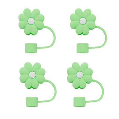 4db 0,4 hüvelykes átmérőjű aranyos szilikon szívószál fedő sapka Stanley csészéhez, újrafelhasználható szívószálhegyek fedelek porálló szívószál