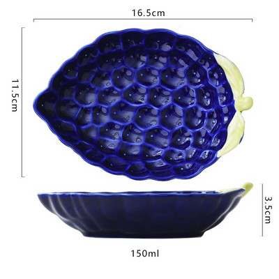 Керамична купа за плодова салата Новост Купа с форма на грозде Ястие за закуска Скандинавска закуска Зърнена чиния Десертна чиния Сервиз Кухненски аксесоари