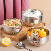 Creative Cartoon Rice Bowl Οικιακά ανοξείδωτα Ramen Σούπα Τροφίμων Γονέων-Παιδιών Δοχείο για παιδιά Επιτραπέζια σκεύη κουζίνας