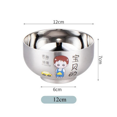 Творческа анимационна купа за ориз Домакинска супа Ramen от неръждаема стомана Контейнер за купа за родители и деца за деца Кухненска посуда