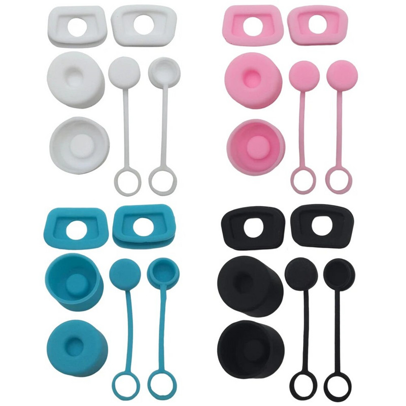 6db vizespalack szalmafedeles kupak szivárgásgátló újrahasználható szilikon szalmakupak dugó Mosható porálló vizes palack tartozékok