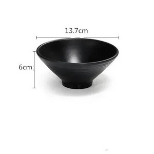 WSHYUFEI Купа за меламинова юфка Черна хранителна пластмасова купа за супа Купа за сос Наслада Купа за ориз Подправки Ястие за подправки Горещ съд за хранене