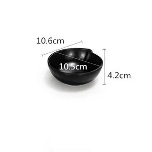 WSHYUFEI Купа за меламинова юфка Черна хранителна пластмасова купа за супа Купа за сос Наслада Купа за ориз Подправки Ястие за подправки Горещ съд за хранене