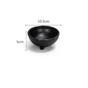 WSHYUFEI Купа за меламинова юфка Черна хранителна пластмасова купа за супа Купа за сос Наслада Купа за ориз Подправки Ястие за подправки Горещ съд за хранене