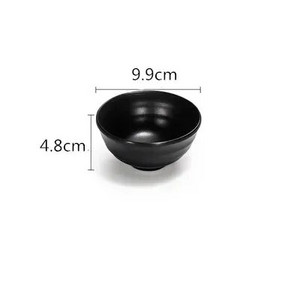WSHYUFEI Купа за меламинова юфка Черна хранителна пластмасова купа за супа Купа за сос Наслада Купа за ориз Подправки Ястие за подправки Горещ съд за хранене