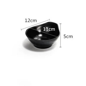 WSHYUFEI Купа за меламинова юфка Черна хранителна пластмасова купа за супа Купа за сос Наслада Купа за ориз Подправки Ястие за подправки Горещ съд за хранене