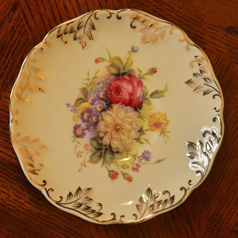 1db európai ételtányér gyümölcs Porcelán csészealj csésze sütemény tálcához Kerámia étkészlet steak vacsora díszítéséhez