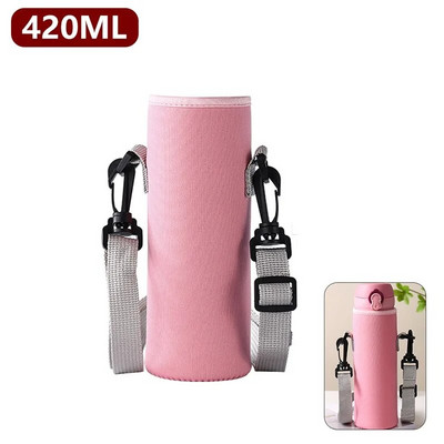 Hordozható vizes palack tok hüvely sport szigetelő vizes palack fedő tasak pánttal mobiltelefon tartó palack táska