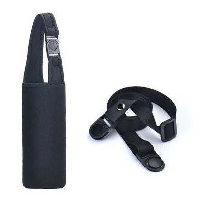 Hordozható vizes palack tok hüvely sport szigetelő vizes palack fedő tasak pánttal mobiltelefon tartó palack táska