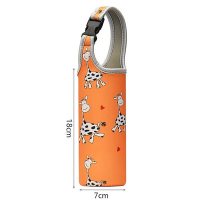 Hordozható vizes palack tok hüvely sport szigetelő vizes palack fedő tasak pánttal mobiltelefon tartó palack táska