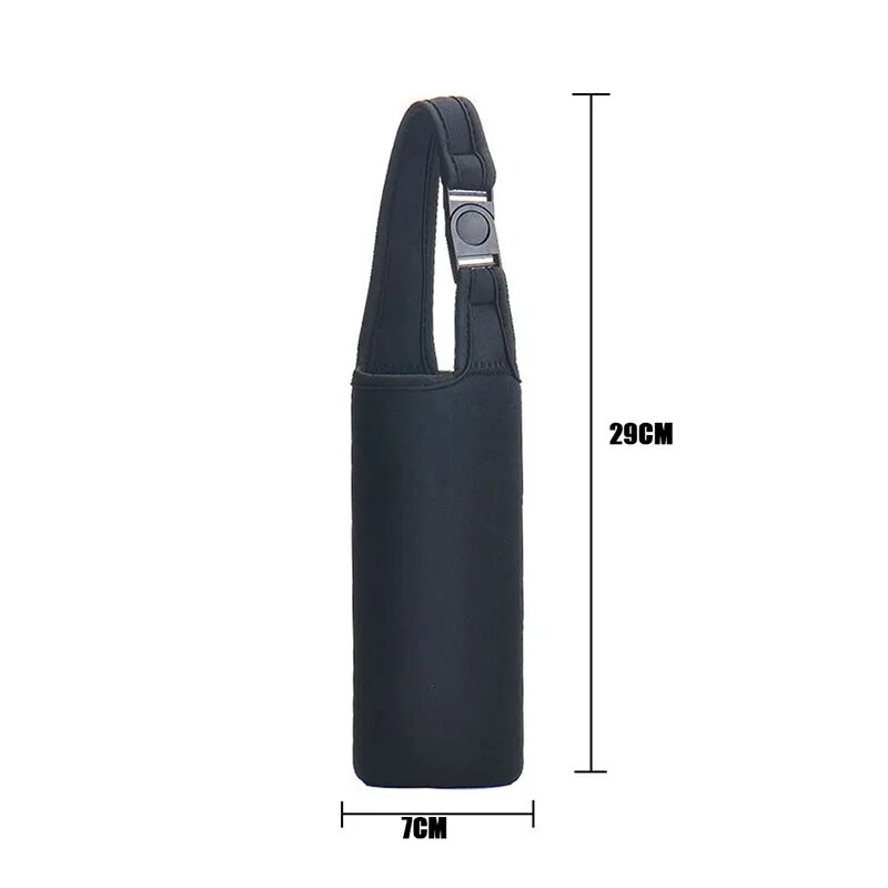 Hordozható vizes palack tok hüvely sport szigetelő vizes palack fedő tasak pánttal mobiltelefon tartó palack táska