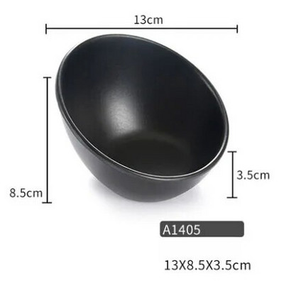 ANTOWALL Черни японски корейски прибори за хранене Зеленчукова купа за плодова салата Меламин Бюфет Ресторант Гореща тенджера Купи Имитация на порцелан