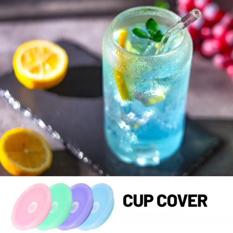 16 oz csésze fedél Hordozható cukorka színes műanyag üvegpohár fedelek jeges kávés csésze újrafelhasználható tálfedél