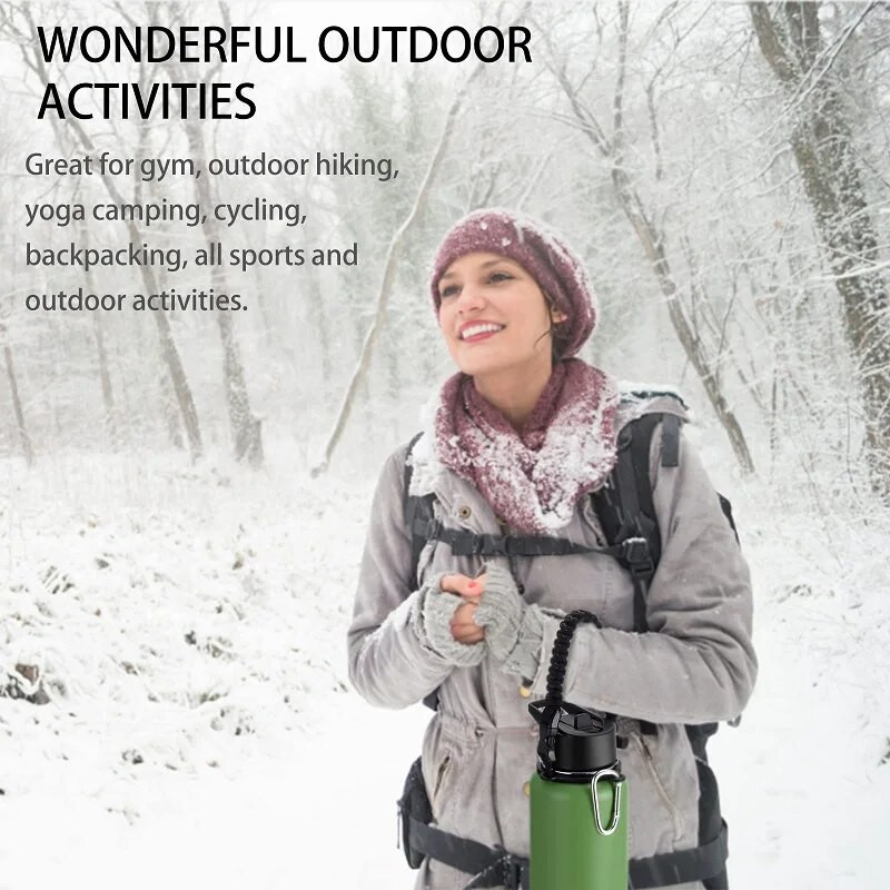 Vizes palacktartó pánttal, széles szájú palackokhoz illeszkedik Paracord csésze fogantyú Tartós hordozó biztonságos kiegészítők a Hy-dro Flaskhoz