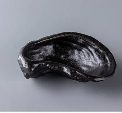 Неправилна керамична чиния Чиния за хранене с форма на стрида Десертни чинии Поднос за закуски с плодове Декоративни чинии Купа за подправки Ястия за подправки