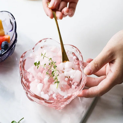 Принадлежности за скандинавски съдове и прибори Златна инкрустация Стъклена купа Купа за десерт Купа за сладолед Купа за ароматизиране Декорация на десерт