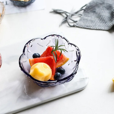 Принадлежности за скандинавски съдове и прибори Златна инкрустация Стъклена купа Купа за десерт Купа за сладолед Купа за ароматизиране Декорация на десерт