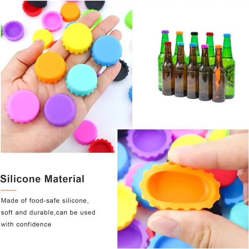 2/6/12 tk silikoonist õllepudeli kork säilitusaine kate pudeli kate äädikas soja korktail kaas 3 cm veini korgiga baari tarvikud