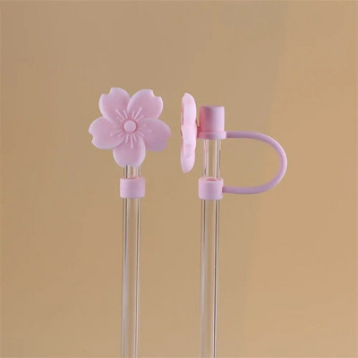 1PC Creative Stopper σιλικόνης από άχυρο επαναχρησιμοποιούμενο Dust Cap Glass Cup Αξεσουάρ Cartoon Πώμα Κάλυμμα Καθαριστικό για Ποτά κουζίνας