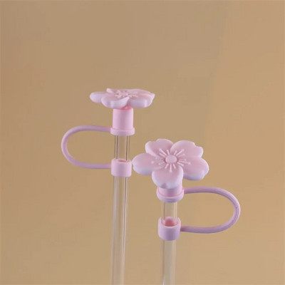 1PC Creative Stopper σιλικόνης από άχυρο επαναχρησιμοποιούμενο Dust Cap Glass Cup Αξεσουάρ Cartoon Πώμα Κάλυμμα Καθαριστικό για Ποτά κουζίνας