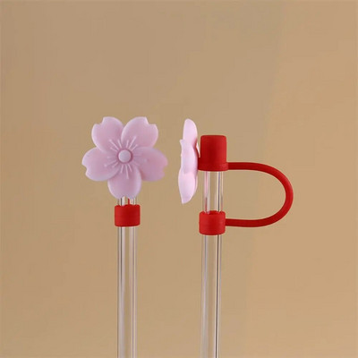 1PC Creative Stopper σιλικόνης από άχυρο επαναχρησιμοποιούμενο Dust Cap Glass Cup Αξεσουάρ Cartoon Πώμα Κάλυμμα Καθαριστικό για Ποτά κουζίνας