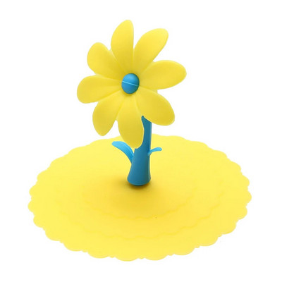 Κάλυμμα φλιτζανιού σιλικόνης Cute Flowers Ανθεκτικό στη θερμότητα Καπάκι φλιτζανιού καφέ Διαφανές σφράγισμα πρόληψης σκόνης Προστατευτικό επαναχρησιμοποιούμενο καπάκι φλυτζανιού