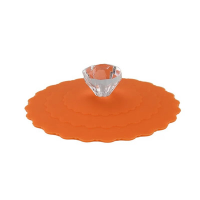 Újrafelhasználható szilikon pohárhuzat mesterséges gyémántokkal porálló hőszigetelő csésze fedél tömítések bögrék fedelek italtartó alkatrészek